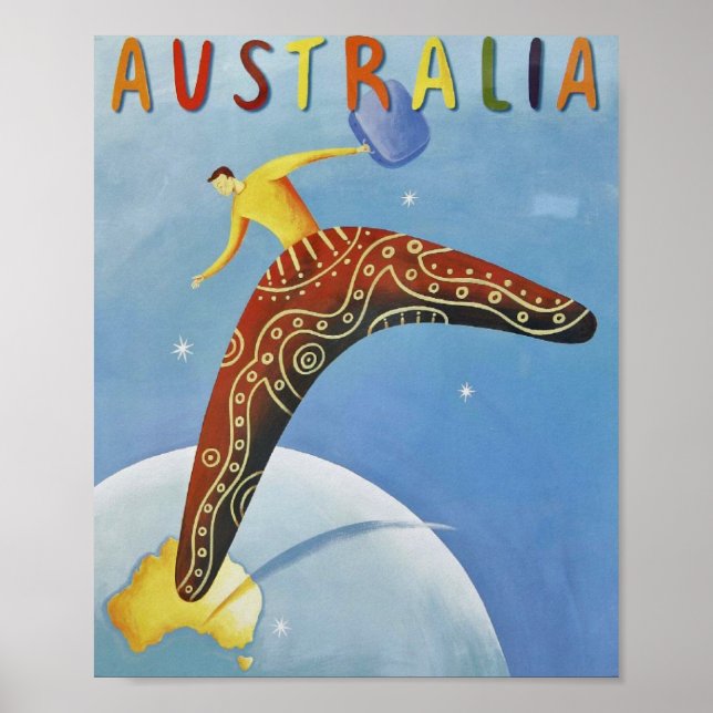 Poster de viagens da Austrália (Frente)