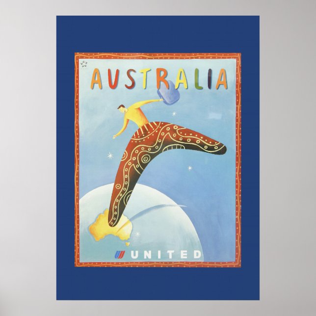 Poster de viagens da Austrália (Frente)