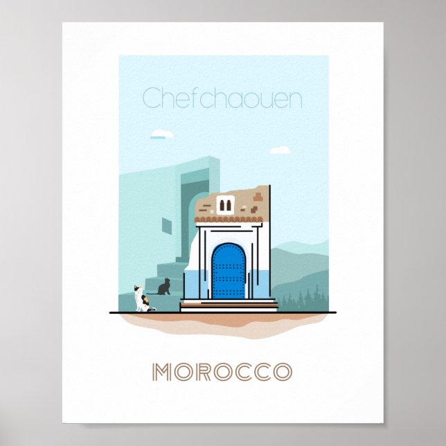 Poster de viagens da cidade de Chefchaouen - viage (Frente)