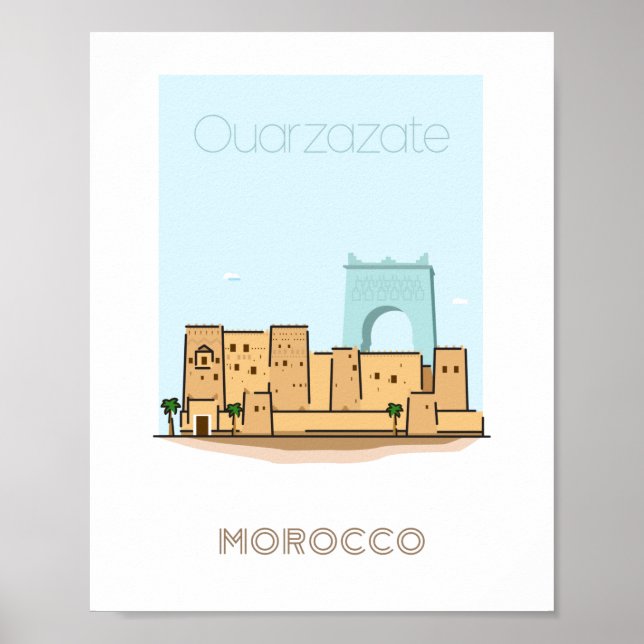 Poster de viagens da cidade de Ouarzazate - viagem (Frente)