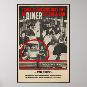 Poster de viagens da estrada de ferro do vintage