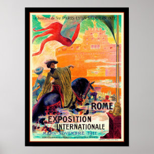 Poster de viagens da Exposição Roma de 1911
