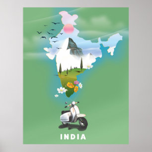 poster de viagens da Índia