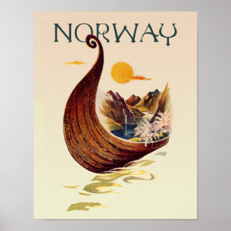 Poster de viagens da Noruega