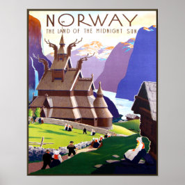 Poster de viagens da Noruega