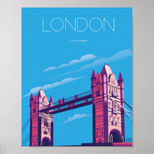 poster de viagens da ponte londres na parede