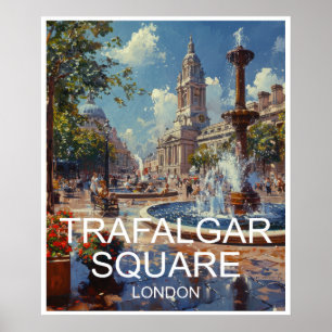 Poster de viagens da Praça de Traffic algar de Lon