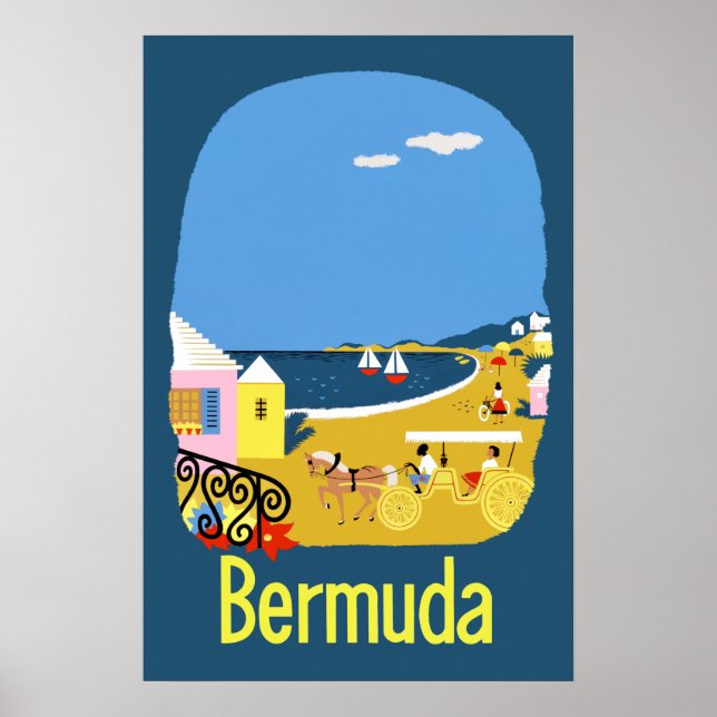Poster de viagens das Bermudas (Frente)