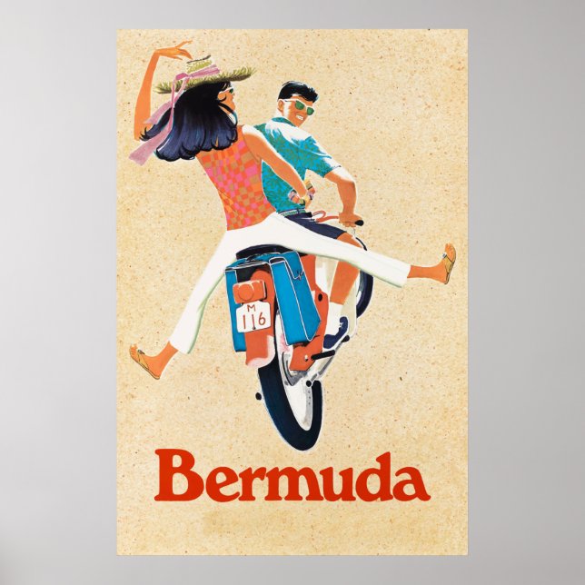 Poster de viagens das Bermudas (Frente)