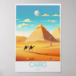 Poster de viagens das Pirâmides do Cairo Egypt