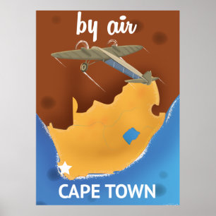 Poster de viagens de África do Sul da cidade do