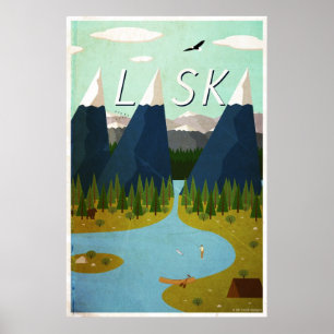 Poster de viagens de Alaska
