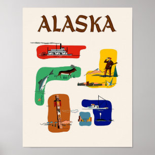 Poster de viagens de Alaska
