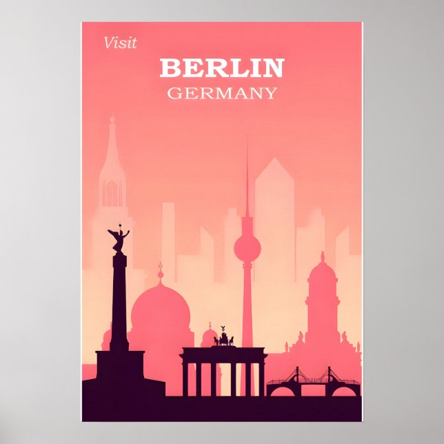 Poster de viagens de Berlim (Frente)