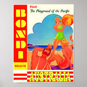 Poster de viagens de Bondi Beach na Austrália