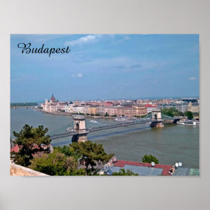 Poster de viagens de Budapest, vintage