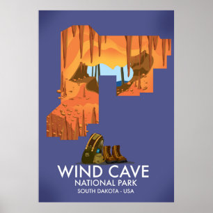 Poster de viagens de caminhada do Parque Nacional 