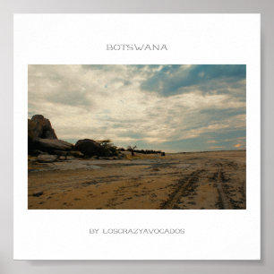 Poster de viagens de Carro na Ilha do Kubu Baobab