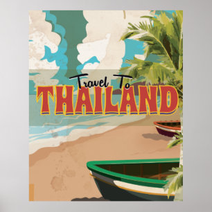 Poster de viagens de Casamento da Tailândia.