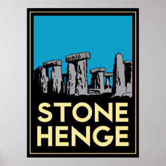Poster de viagens de deco de arte Stonehenge