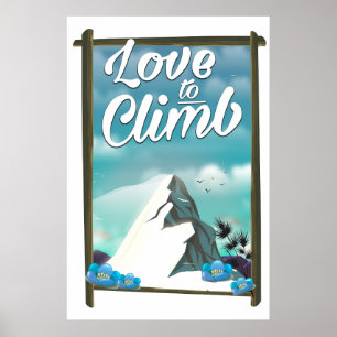 Poster de viagens de estilo Vintage com o Amor à E