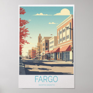 Poster de viagens de Fargo City North Dakota
