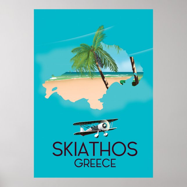 Poster de viagens de Grécia do Skiathos (Frente)