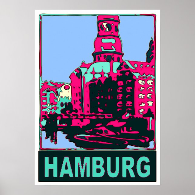 Poster de viagens de Hamburgo (Frente)