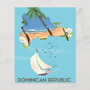 Poster de viagens de iate da República Dominicana