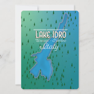 Poster de viagens de Idro Italia do lago