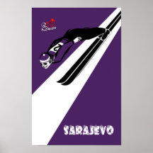 Poster de viagens de inverno Sarajevo