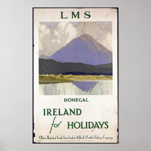 Poster de viagens de Ireland do vintage