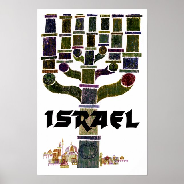 Poster de viagens de Israel (Frente)