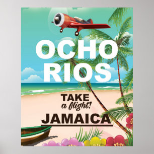 poster de viagens de jamaica dos rios do ocho