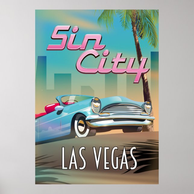 Poster de viagens de Las Vegas (Frente)