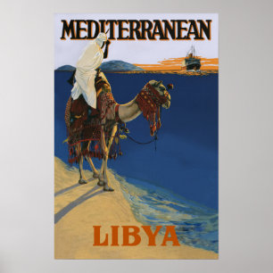 Poster de viagens de Líbia