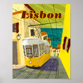 Poster de viagens de Lisboa 8,5" x 11"