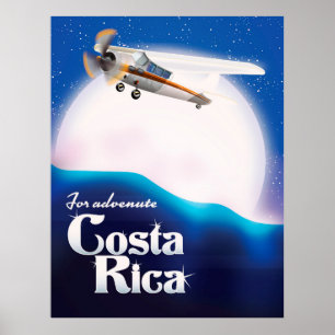 Poster de viagens de lua de avventure na Costa Ric