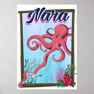 poster de viagens de Lula Nara Japão