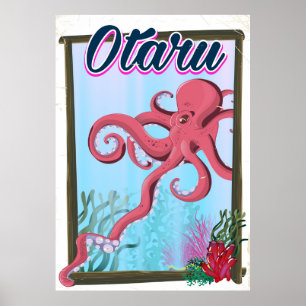 Poster de viagens de Lulas Otaru Japão