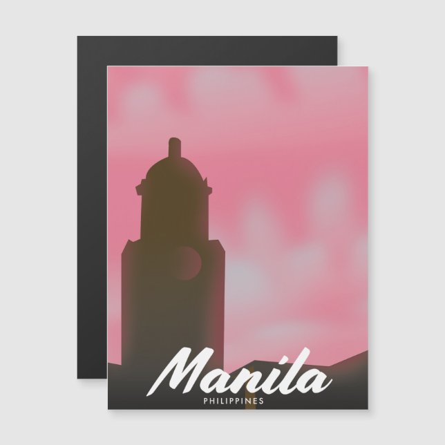 Poster de viagens de Manila nas Filipinas. (Frente/Verso)