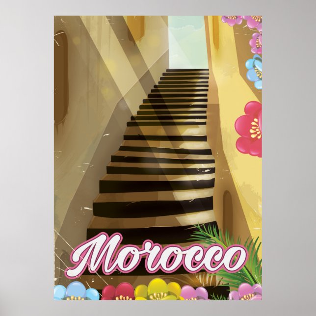 Poster de viagens de Marrocos (Frente)