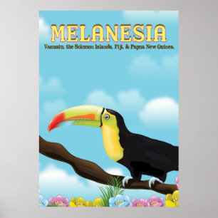poster de viagens de Melanesia Toucan