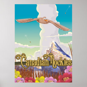 Poster de viagens de Montanhas Rochosas Eagle do