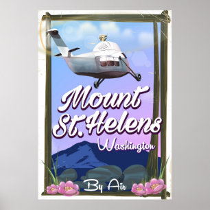 Poster de viagens de Mount Saint Helens Washington