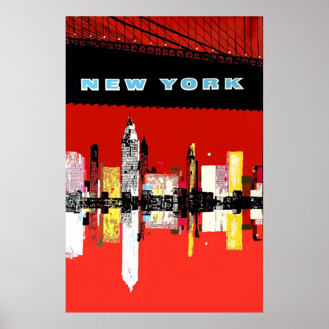Poster de viagens de Nova Iorque (Frente)