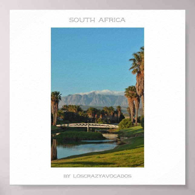 Poster de viagens de Paisagem da África do Sul (Frente)