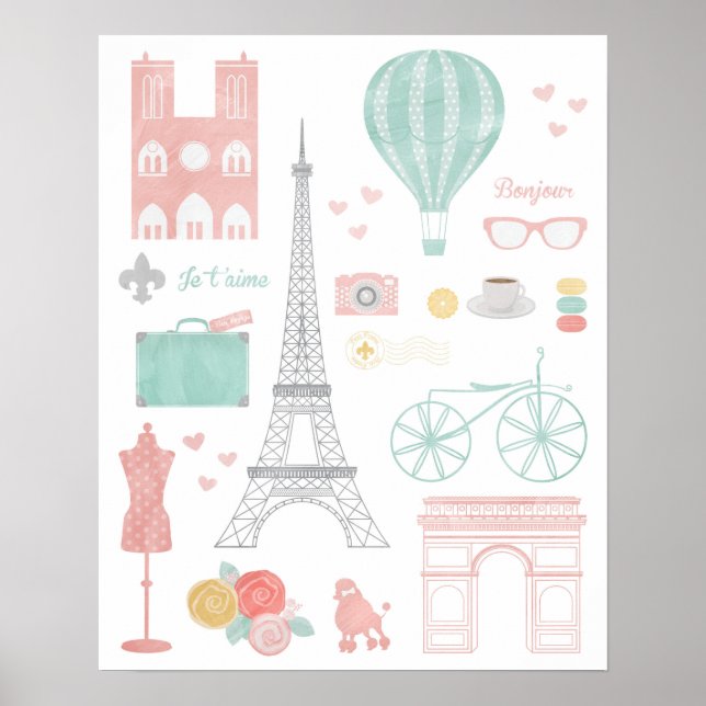 Poster de viagens de Paris (Frente)