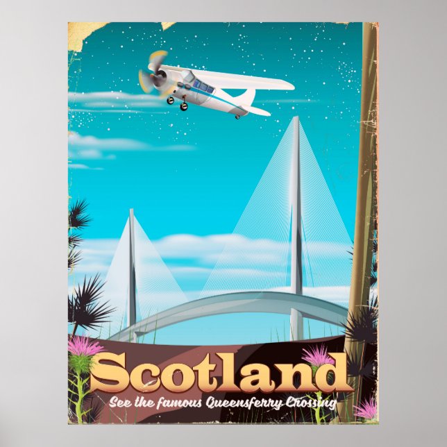 Poster de viagens de Passagem de Queensferry na Es (Frente)