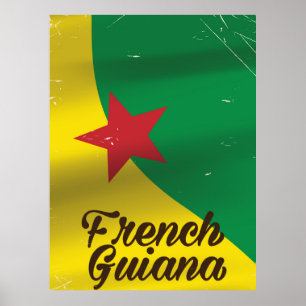 Poster de viagens de pavilhão da Guiana Francesa